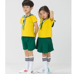 幼儿园园服夏装运动服装小学生校服定制儿童班服棒球服套装